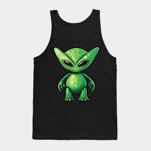 Green Alien Stars Tank Top